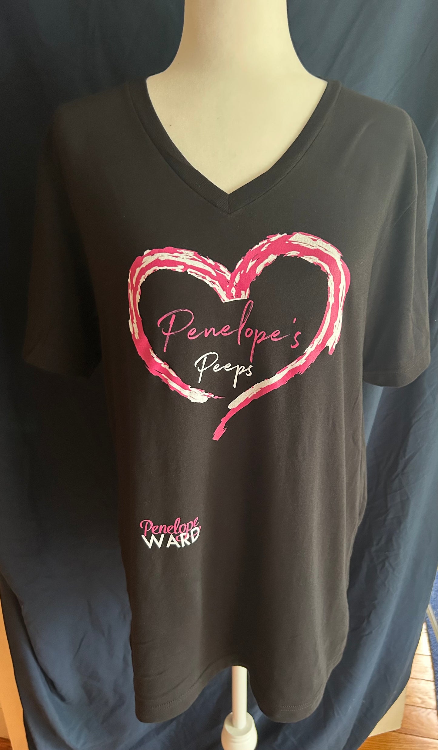 Penelope's Peeps Black Heart Logo T-Shirt (Unisex)