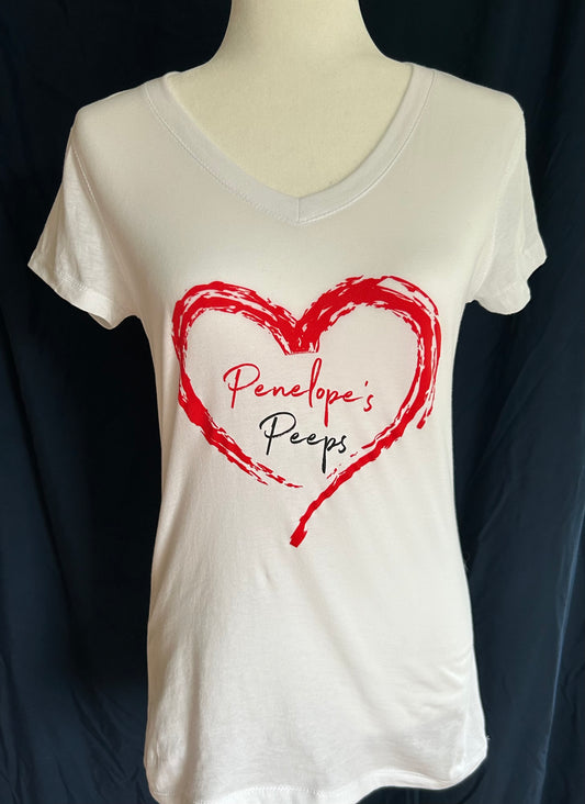 Penelope's Peeps Heart Logo T-Shirt