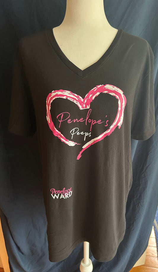 Penelope's Peeps Black Heart Logo (Unisex)
